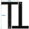 T Square Ruler - 12 inch Metal T Ruler for