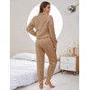 LTSCNRM Womens Fuzzy Pajamas Sets Lounge Fluffy Fleece Sleepwear Zip