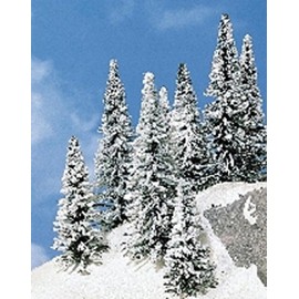 Heki 2160 Schneetannen, 8 Stück, Höhe 7 cm, Mehrfarbig