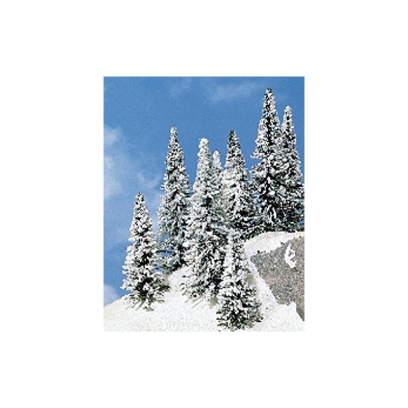 Heki 2160 Schneetannen, 8 Stück, Höhe 7 cm, Mehrfarbig