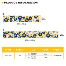 GLENLCWE Bohemian Tribal Aztec Long Table Runner,Retro Navajo Table Runners Mat Decor for Party Dinner Festival,108 Inch,Easy to Clean