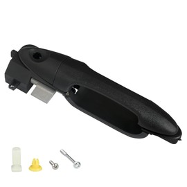 TQPONLY Exterior Door Handle & Reinforcement Plate Kit,for 2000-2007 Ford Focus Front Left Driver Side,Replaces 81970 6S4Z-5426685-C 6S4Z-5426685-A Outer Door Handle Assembly with Bracket Base