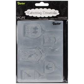 Darice Prägeschablone, Vogelkäfige, Plastik, transparent, 10,8 x 14,6 x 0,4 cm