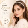 2 Pcs Pearl Headbands for Women White Bridal Headband Non-Slip