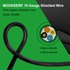 MOOKEERF 18/4 Shielded Wire 30FT,18AWG 4 Conductor Shielded Cable Stranded