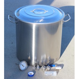 Concord New Home Brew Kettle DIY Kit Stainless Stock Pot w/ Beer Accessories Mash Tun - 60 QT Kettle Kit
