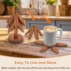 Tree Trivets for Hot Dishes, Wooden Tree Trivet Set, Tree