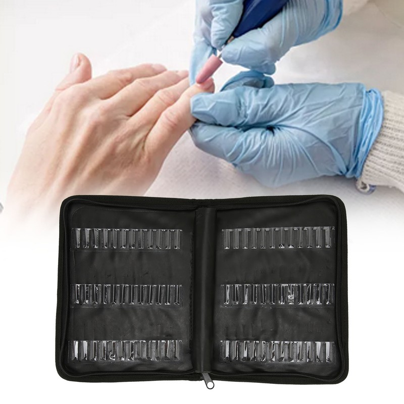Nail Drill Bits Storage Bag Large Capacity Dustproof Portable Nail