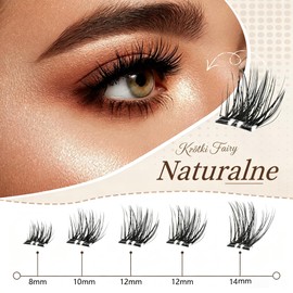 CoFier Pre Glued Wispy Lash Clusters Kit – 100 Pcs Individual Eyelash Clusters (8–14mm C Curl) – DIY Lash Extension Kit with Tweezers, Natural Fluffy False Lashes for Home Use, Beginner Friendly