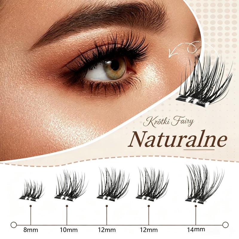 CoFier Pre Glued Wispy Lash Clusters Kit – 100 Pcs