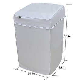 Washing Machine Cover Thickening Double-side silver coated fabric Waterproof Sunscreen dust-proof cover (24"25"38"inches X-Large)