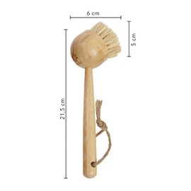 Protea Washing Up Brush with Replacement Heads (Set of 3) - Sustainable Cleaning Brush - Reusable - Made of Natural Fibre - Brushes Interchangeable - Vegan - Scrubbing Brush - Brush Set - High Quality