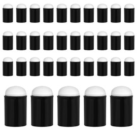 Classicseali 40 Pcs Finger Daubers, Small Face Painting Sponges for Painting Ink Card Making Drawing DIY Craft Handmade, Black Finger Sponge Daubers Chalk for Paint Projects Crafting