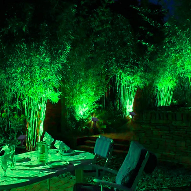 T-SUNUS Solar Lights Outdoor Green 20 LEDs Solar Spot Lights