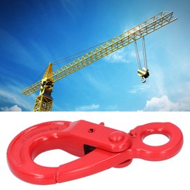 Slip Hook with Safety Latch, Self-Locking Eye-Type Safety Lifting Hooks Alloy Steel Working Tension 1.12T