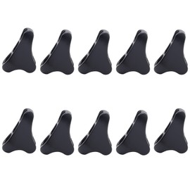 Aoling Rope Tensioner, 0.1 inch (3 mm), 0.2 inch (4 mm), Plastic, Black Rope Length Adjuster, Rope Stopper, 2 Holes, Guy Line Liner, Paracord, Cord Slider, Flexible Bracket, Triangular Load Hook, Outdoor Camping Seat, Tent Grid, Tarp, Sunshade for Garden