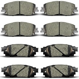 Front and Rear Brake Pads For 2018-2022 Toyota Camry Hybrid XLE/XSE, for 2019-2022 Rav4 Lexus ES350 ES250 UX200 UX250h