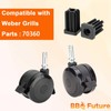 4 Pack 70360 Locking Caster with Insert for Weber Spirit