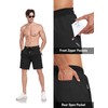 GEEK LIGHTING Mens Shorts Casual Cotton Drawstring Zipper Pockets Elastic