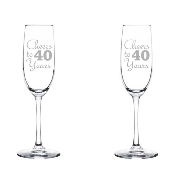 MIP Set of 2 Glass Champagne Flutes Sparkling Wine Glasses