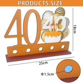 40th Birthday Money Gift Wood, BOOSHMall Gift for 40th Birthday, Wooden Sign Guest Book Money Gifts, Birthday Anniversary Gifts Made of Wood, Gifts for Men, Women