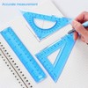 Bendable Ruler, Transparent Plastic Ruler Set, Shatterproof Flexible Ruler, Double-Sided