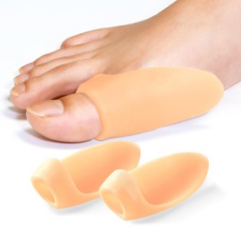 Bunion Cushions and Protectors, 10 Pieces of Bunion Pads and Cushions, Bunion Corrector for Big Toe, Relieve Foot Pain from Friction, Rubbing and Pressure - Beige
