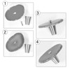 dssmboom Pack of 4 Agate Slice Stone Knobs with Screws,