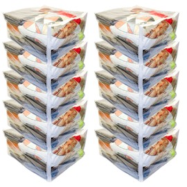 Vinylpac 10-Pack Clear Vinyl Zippered Storage Bags 23 x 23 x 12 Inch