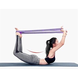 STAYOUNG Banda de Resistencia, Banda Deportiva para Fisioterapia, Yoga, rehabilitación y Ejercicio en casa, Lavable, Alta Elasticidad, Violeta, 1,1 Metros