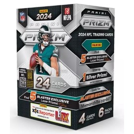 2024 Panini Prizm Football Blaster Box (24 Cards/Box) (Lazer) Look for Exclusive Memorabilia Cards!