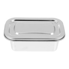 Hemoton Reusable Ice Cream Storage Containers with Lids Stainless Steel Food Keeper Freezer Box Insulated Ice Cream Tub for Refrigerator Home Made e
