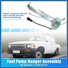 A ABSOPRO 1 Pcs Fuel Pump Mounting Bracket Hanger Assembly for Toyota Pickup 2.4L L4 - Gas 3.0L V6 - Gas 1987-1992 Fuel Cell Pump Hanger Tube Replaces 23206-35121 2320635121 Item Replacement