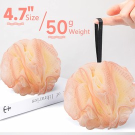 24 Pack Bath Sponge, Shower Loofah Sponge Shower Bath Loofahs Bulk, Soft Sponge Exfoliating Body Scrubber Mesh Shower Puff Body Wash Puff Bathing Accessories for Women Men Body Wash, 4 Colors