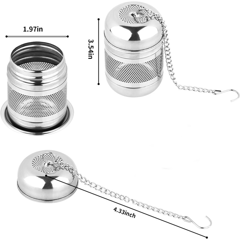 2pcs Tea Infuser, 304 Stainless Steel Tea Strainers for Loose
