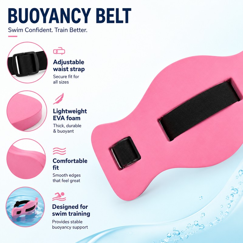 3-Pack EVA Swim Training Belts for Pool Practice – Adjustable