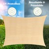 Sun Shade Canopy - 10x13ft Curved Rectangle Sun Shade Sail