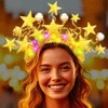 DRESBE Light Up Star Headband LED Headbands Glow Party Hair