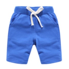 Ding-dong - Pantalones cortos de verano de algodón sólido para bebé, Azul, 4 Años