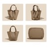 Genuine Leather-Handbags-7"x5"x7"-Elegant & Fashionable-Portable,fashion-Women Bag-Lightweight for Work & Travel, Milkshake