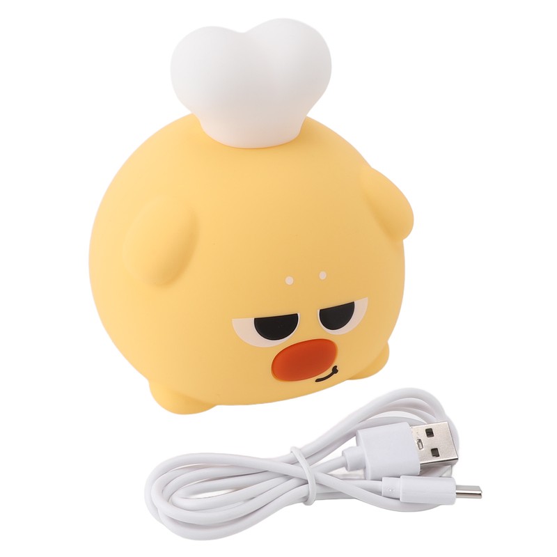 Silicone Night Light Cute Chicken Drumstick Shape USB Rechargeable Brightness
