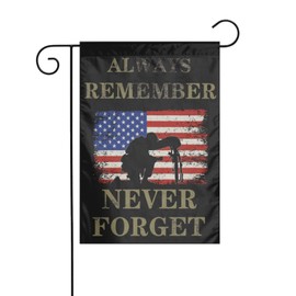 Memorial Day Never Forget Garden Yard Double Sided Vertical Flag 12 X 18 inch Indoors Outdoors Perfect Decoration