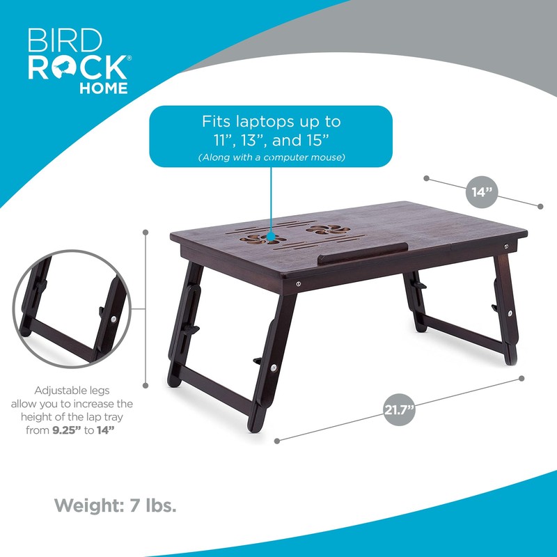 Sofia + Sam Bamboo Ventilation Lap Tray with Adjustable Legs