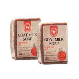 Honey Sweetie Acres 2-Pack All Natural Moisturizing 5 Oz Handmade Pumpkin Pie Goat Milk Soap – Nourishing, Eco-Friendly, and Gentle on Skin