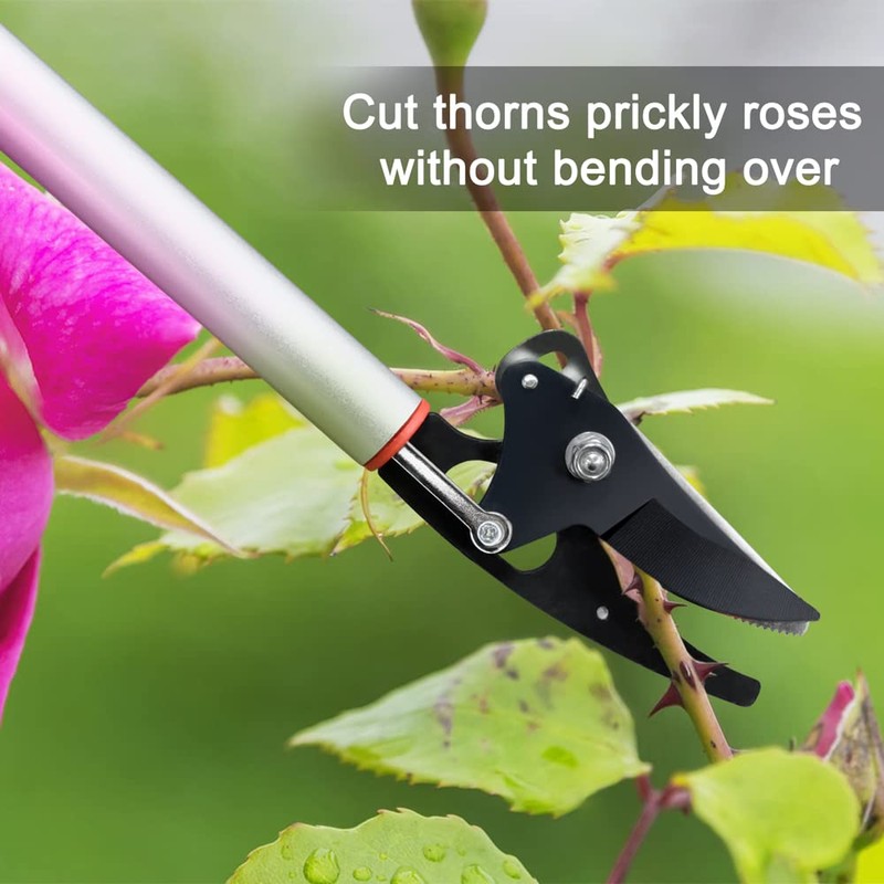 32-Inch Cut and Hold Pruners, Long-Reach Tree Pruner with Rotating