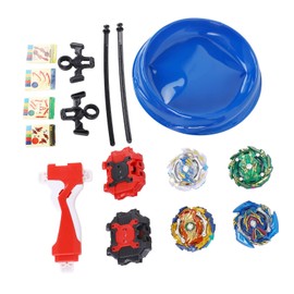 Ongwan Beyblade Burst Set of 4 Rotating Gyro Toys with 2 Launchers Battle Entry Removable Competition Toys Gyroscope Toys Racing Games for Kids