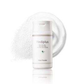 Mediplus Wash Powder, 2.1 oz (60 g) (2 Month Supply), Enzyme Facial Cleanser, Papine Enzyme, Foaming Face, Moisturizing, Pores, Keratin, Blackheads, Dry Skin, Acne Prevention