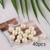 40 Pcs Iridescent White Beads for Jewelry Making 16MM Acrylic
