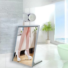 FixtureDisplays 11X15X8" Shoe Fitting Glass Mirror Steel Frame Home Retail Shop Tatoo Therapy