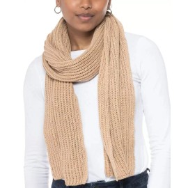 Style&co. Style & Co. Women's Ribbed Muffler Scarf, Camel Brown, One Size Fits Most